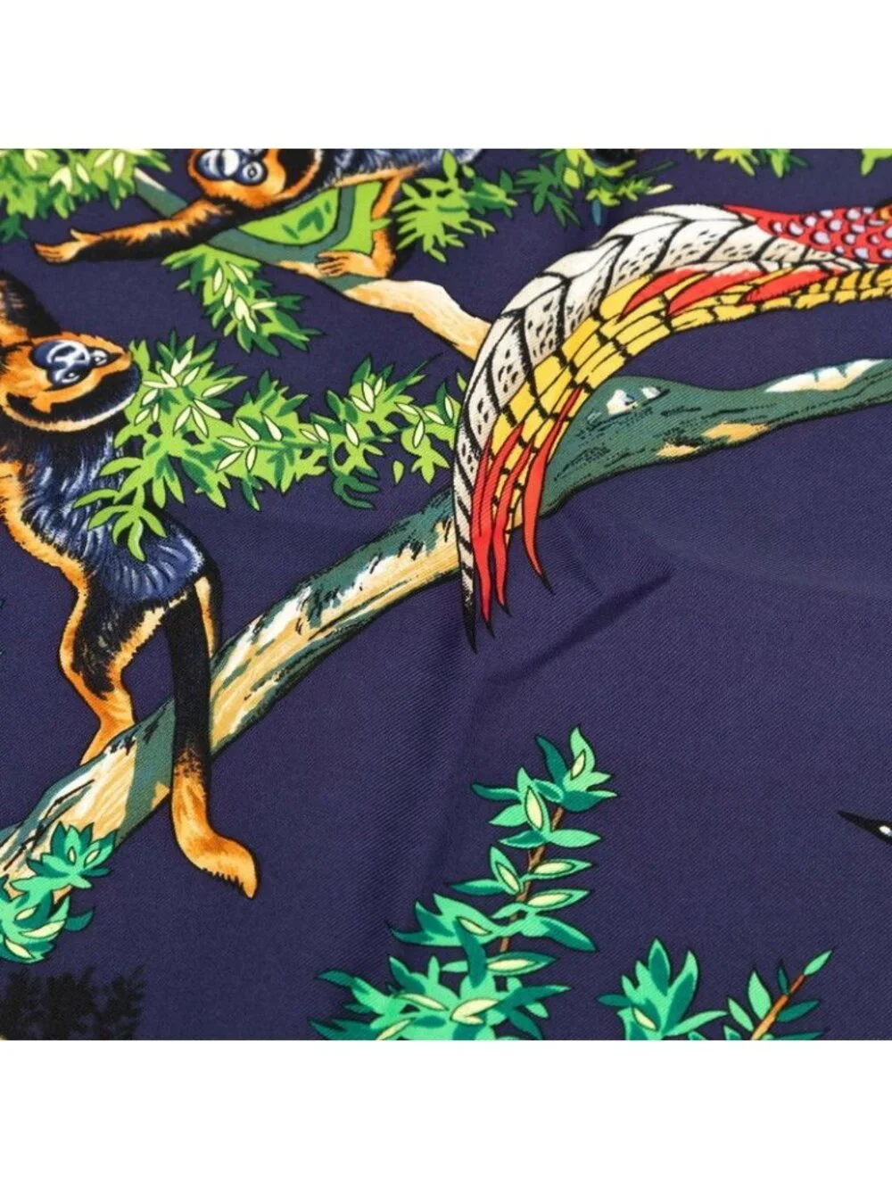 ★SOLD★ Hermes Carre 90 Sichuan Scarf Navy Multicolor Silk - Picture 3 of 7